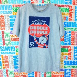 Happy Boxer Fleer Dubble Bubble Gum Logo T Shirt Size XL Gray